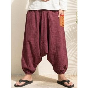 画像: パッチポケット付き＊コットン素材＊ふんわり＊サルエルパンツ