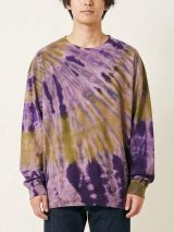画像: タイダイ染め＊スパンデックス混合＊コットン素材＊長袖＊Ｔシャツ＊ＸＸＬ
