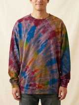 画像: タイダイ染め＊スパンデック混合＊コットン素材＊長袖＊Ｔシャツ＊ＸＸＬ