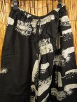 画像3: 黒色＋和風プリント＊切り替え＊コットン素材＊ふんわり＊サルエルパンツ
