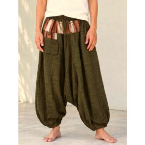 画像: ナガ族＊コットン素材＊ふんわり＊サルエルパンツ