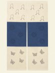 画像1: 【１５０ｃｍ×８５ｃｍ】インド綿＊ひよこと蝶々プリント＊暖簾＊のれん