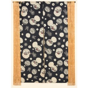 画像: 【１５０ｃｍ×８５ｃｍ】インド綿＊和風プリント＊暖簾＊のれん