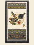 画像1: 【１５０ｃｍ×８５ｃｍ】インド綿＊魚プリント＊暖簾＊のれん