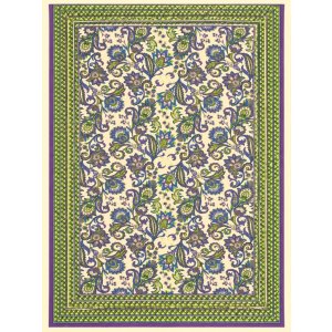 画像: 【２２０ｃｍ×１５０ｃｍ】インド綿＊お花プリント＊マルチクロス