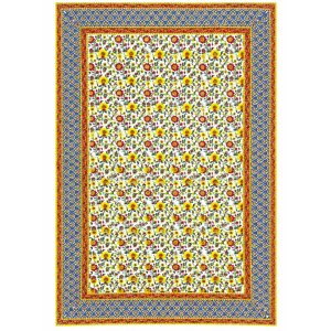 画像: 【２２０ｃｍ×１５０ｃｍ】インド綿＊お花プリント＊マルチクロス
