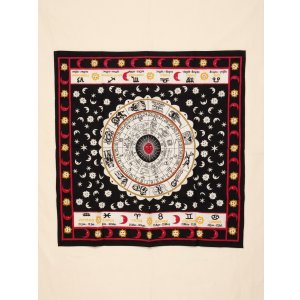 画像: 【１０５ｃｍ×１０５ｃｍ】インド綿＊十二星座＊マルチクロス