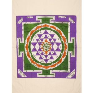 画像: 【１０５ｃｍ×１０５ｃｍ】インド綿＊ヤントラ＊マルチクロス