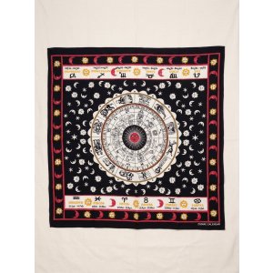 画像: 【１０５ｃｍ×１０５ｃｍ】インド綿＊十二星座＊マルチクロス