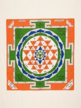 画像: 【１０５ｃｍ×１０５ｃｍ】インド綿＊ヤントラ＊マルチクロス