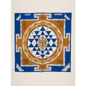 画像: 【１０５ｃｍ×１０５ｃｍ】インド綿＊ヤントラ＊マルチクロス