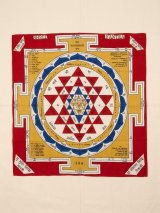 画像: 【１０５ｃｍ×１０５ｃｍ】インド綿＊ヤントラ＊マルチクロス