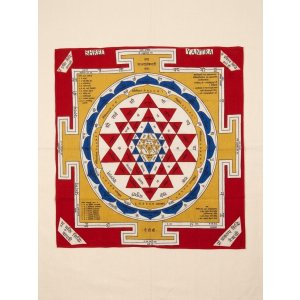 画像: 【１０５ｃｍ×１０５ｃｍ】インド綿＊ヤントラ＊マルチクロス
