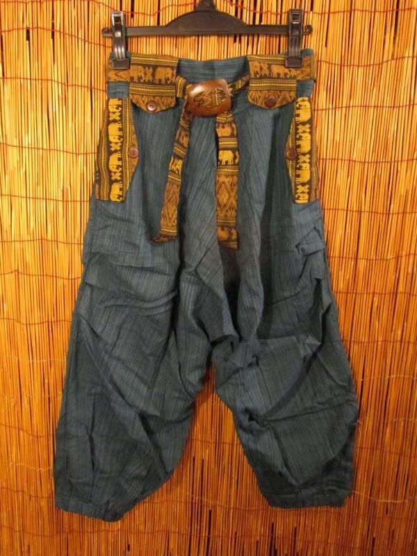 画像: 飾りベルト付き＊コットン素材＊立体裁断＊サルエルパンツＵＰしました！