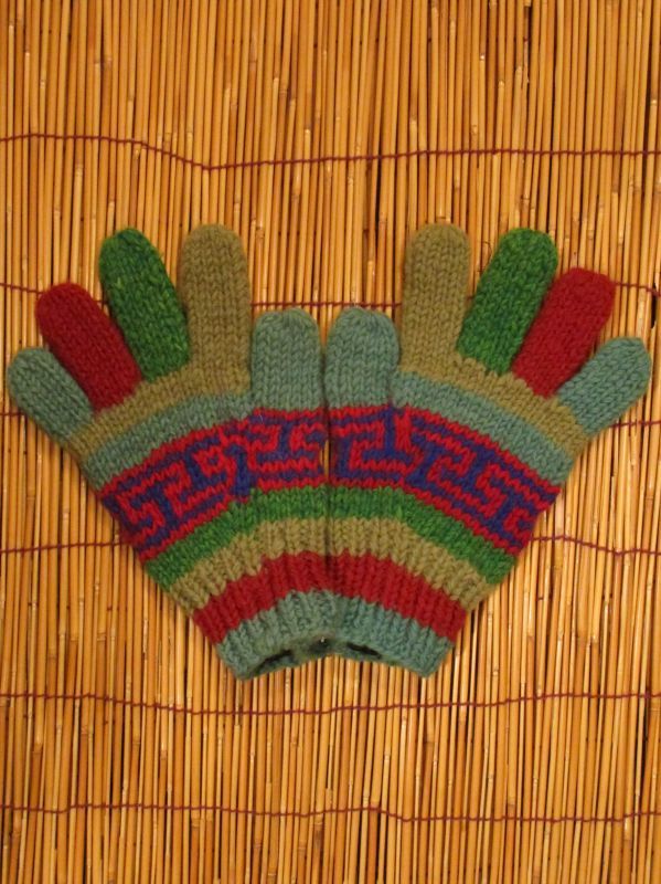 画像1: 暖ウール素材＊グローブ＊手編み手袋