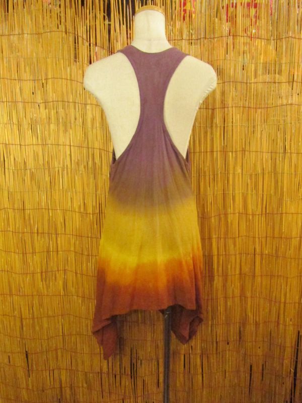 画像: 手染め＊コットン素材＊グラデーションカラー＊ミドル丈＊ワンピース