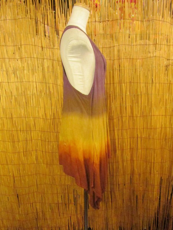 画像: 手染め＊コットン素材＊グラデーションカラー＊ミドル丈＊ワンピース