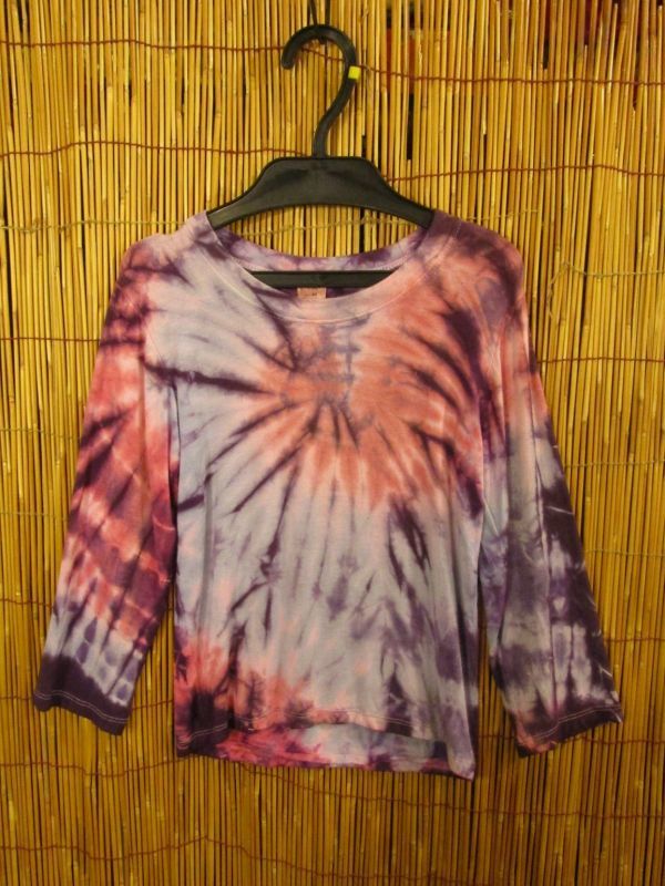 画像1: １００ｃｍ＊キッズサイズ＊ストレッチレーヨン素材＊タイダイ染め＊ロングＴシャツ