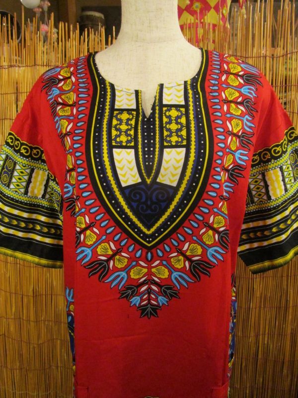 画像: 小さめサイズ＊アフリカンプリント＊ダシキ＊ＤＡＳＨＩＫＩ＊Ｓ