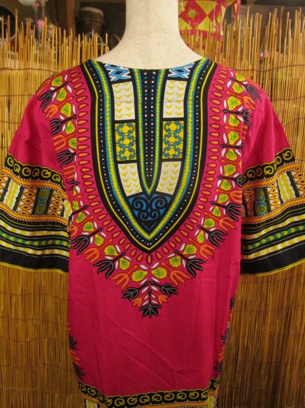 画像: 小さめサイズ＊アフリカンプリント＊ダシキ＊ＤＡＳＨＩＫＩ＊Ｓ