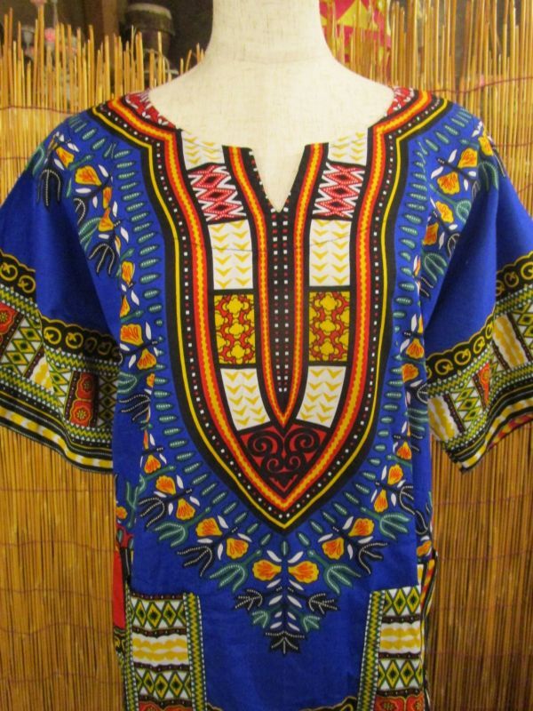 画像: 小さめサイズ＊アフリカンプリント＊ダシキ＊ＤＡＳＨＩＫＩ＊Ｓ