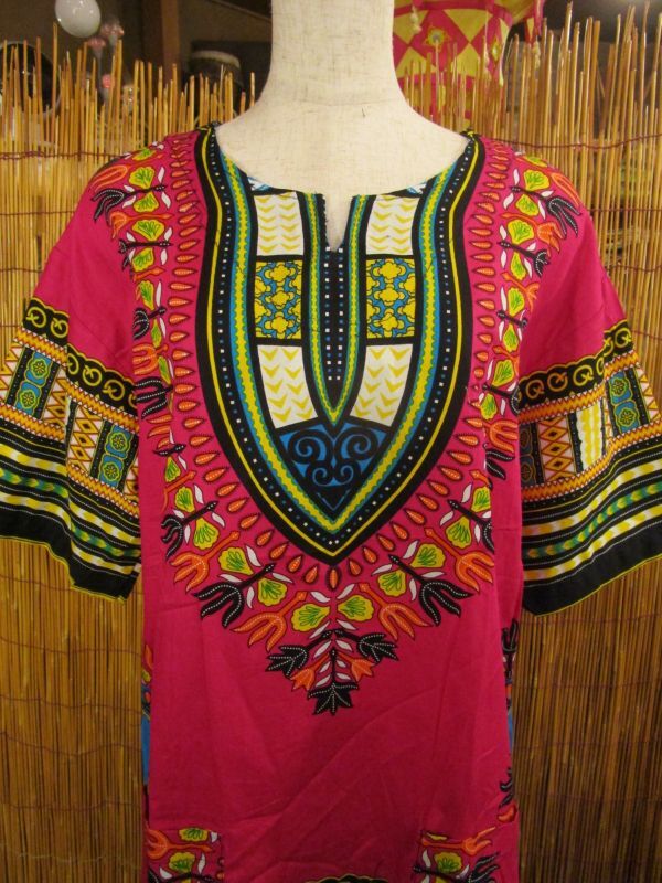 画像: 小さめサイズ＊アフリカンプリント＊ダシキ＊ＤＡＳＨＩＫＩ＊Ｓ