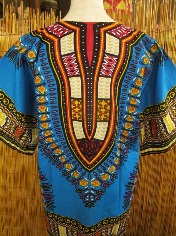 画像: 小さめサイズ＊アフリカンプリント＊ダシキ＊ＤＡＳＨＩＫＩ＊Ｓ