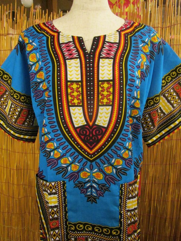 画像: 小さめサイズ＊アフリカンプリント＊ダシキ＊ＤＡＳＨＩＫＩ＊Ｓ