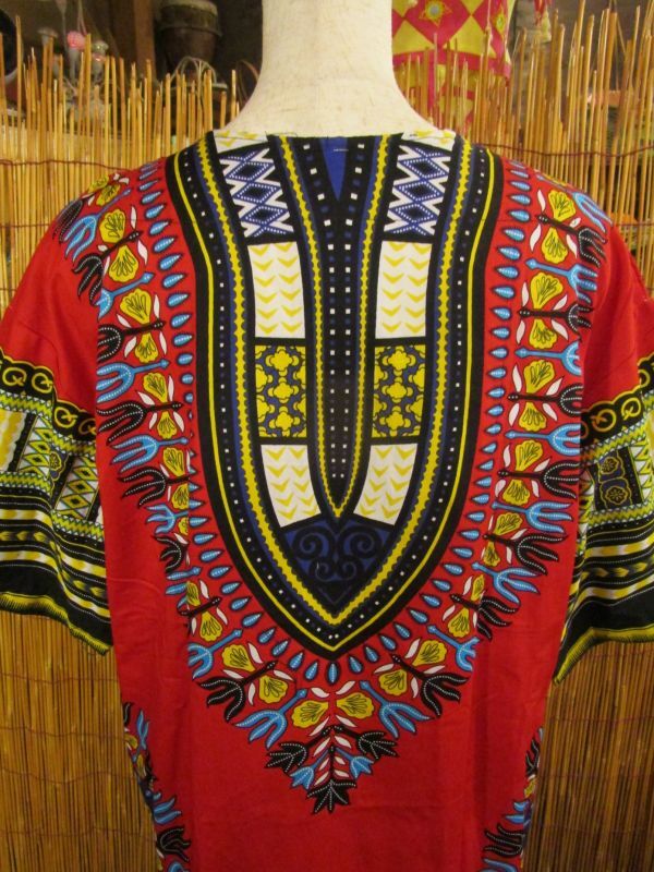 画像: 小さめサイズ＊アフリカンプリント＊ダシキ＊ＤＡＳＨＩＫＩ＊Ｓ