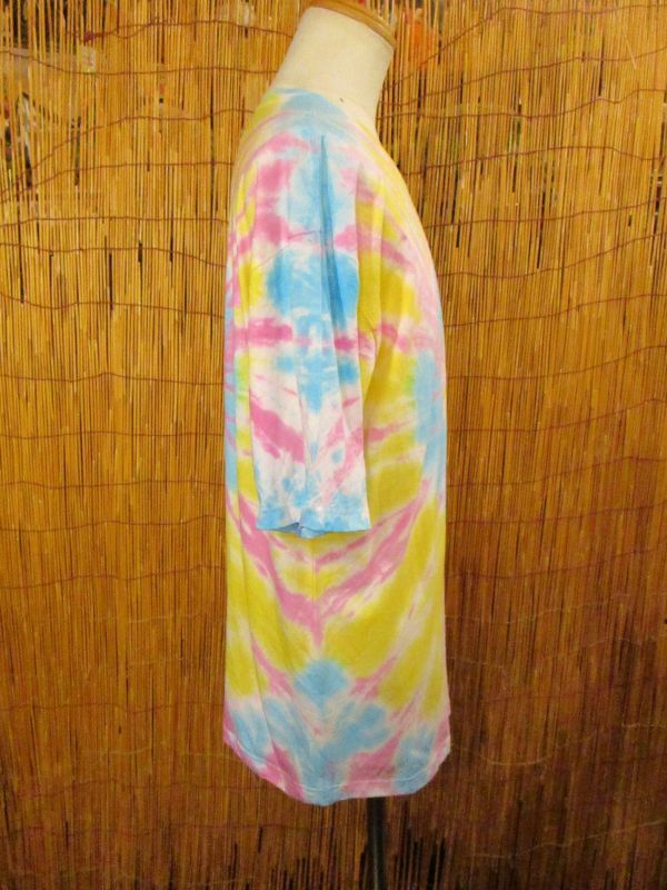 画像: パステルカラー調＊タイダイ染め＊コットン素材＊半袖＊Ｔシャツ＊ＸＬ