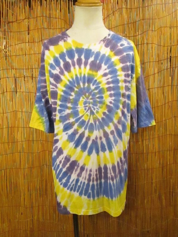 画像: パステルカラー調＊タイダイ染め＊コットン素材＊半袖＊Ｔシャツ＊ＸＬ