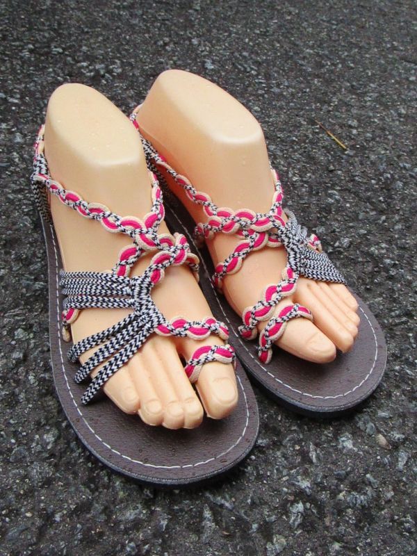 画像: 【２４ｃｍ〜２４・５ｃｍ】編み編み＊紐サンダル