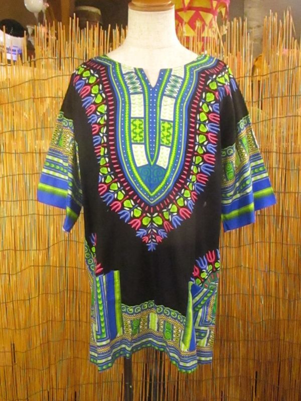 画像1: アフリカンプリント＊ダシキ＊ＤＡＳＨＩＫＩ＊ＸＬ