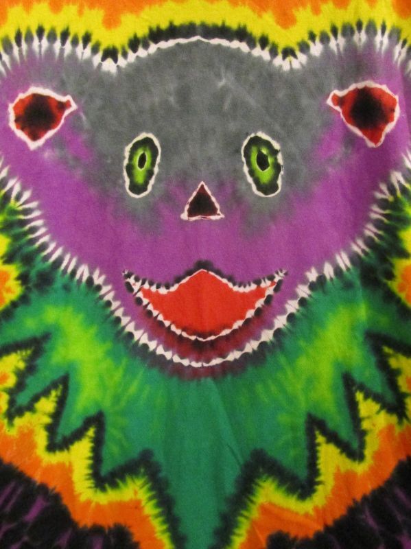 画像: デッドベア＊モチーフ＊タイダイ染め＊コットン素材＊半袖＊Ｔシャツ＊Ｌ