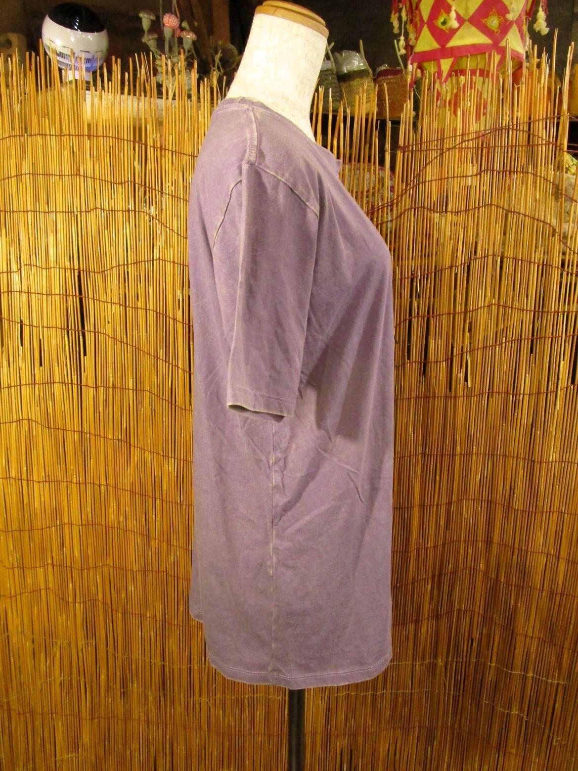 画像2: 無地＊ストーンウォッシュ加工＊コットン素材＊半袖Ｔシャツ＊Ｍ
