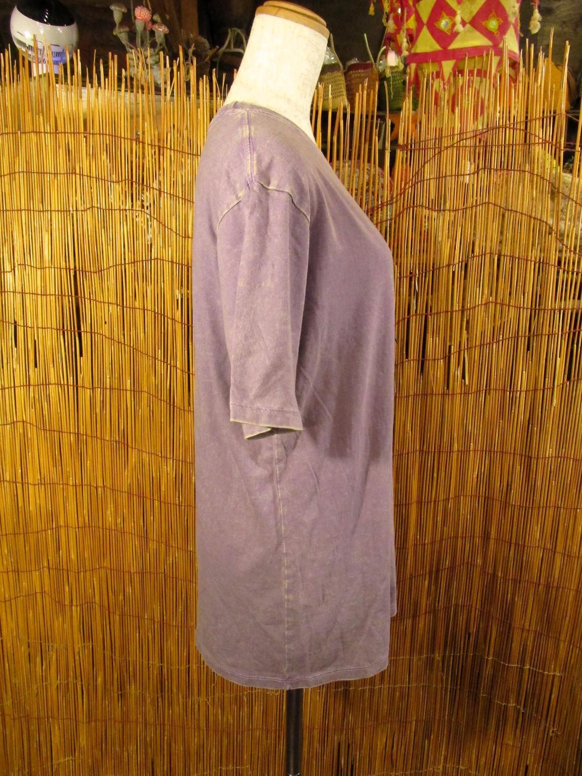画像2: 無地＊ストーンウォッシュ加工＊コットン素材＊半袖Ｔシャツ＊Ｍ