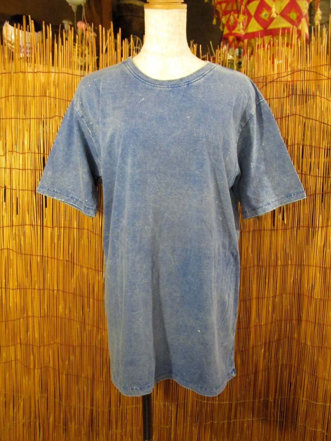 画像1: 無地＊ストーンウォッシュ加工＊コットン素材＊半袖Ｔシャツ＊Ｍ