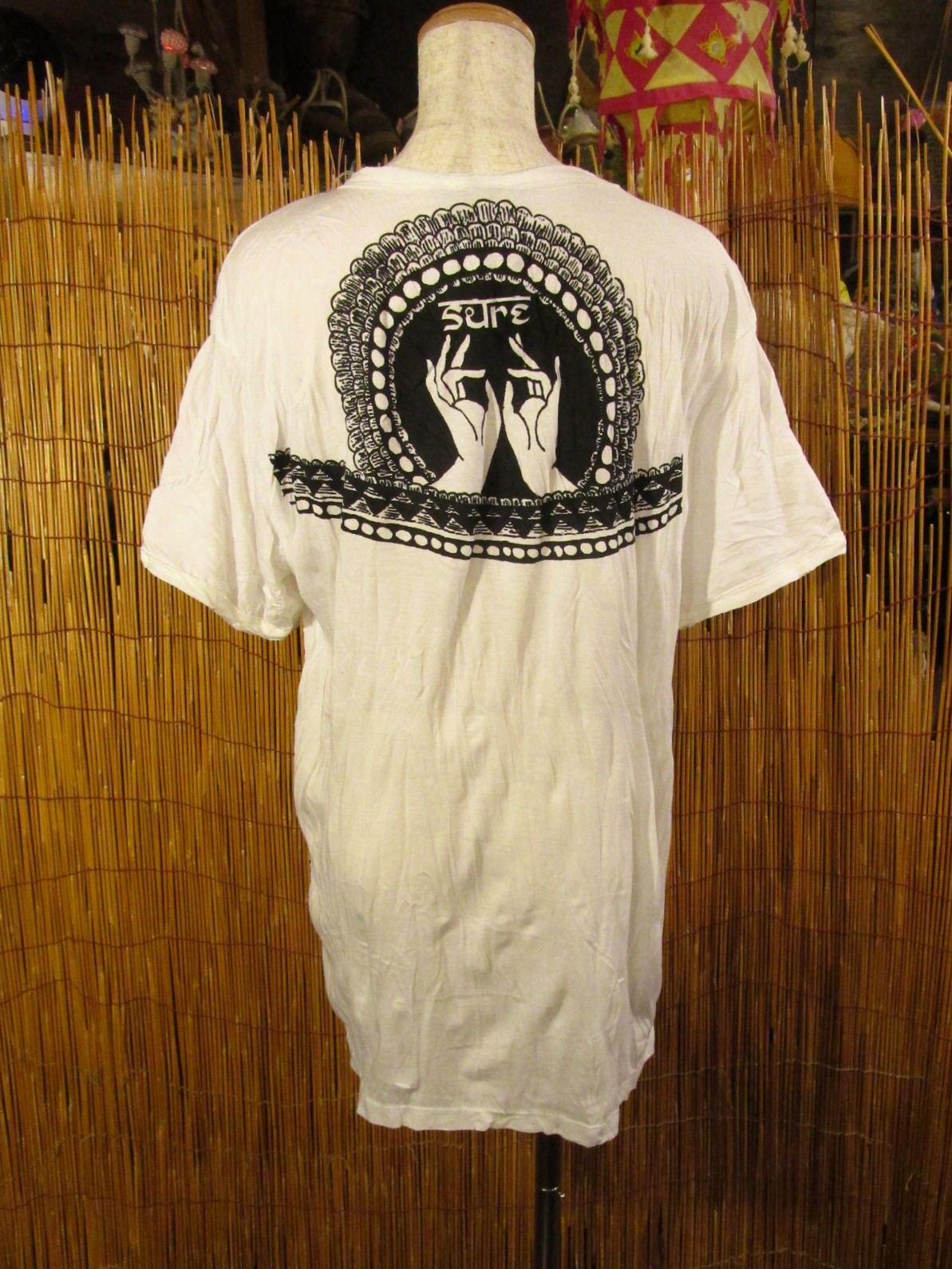画像3: ロータスプリント＊皺加工＊コットン素材＊半袖＊Ｔシャツ