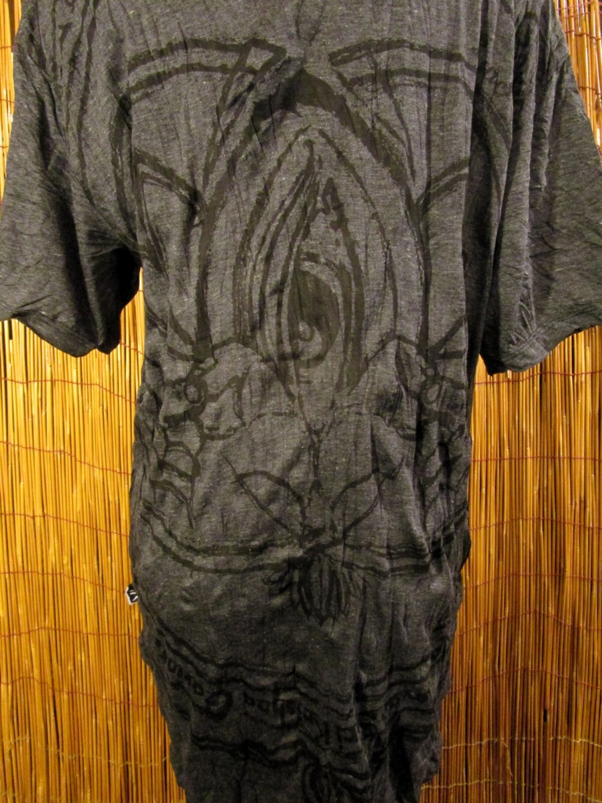 画像: ロータスプリント＊皺加工＊コットン素材＊半袖＊Ｔシャツ