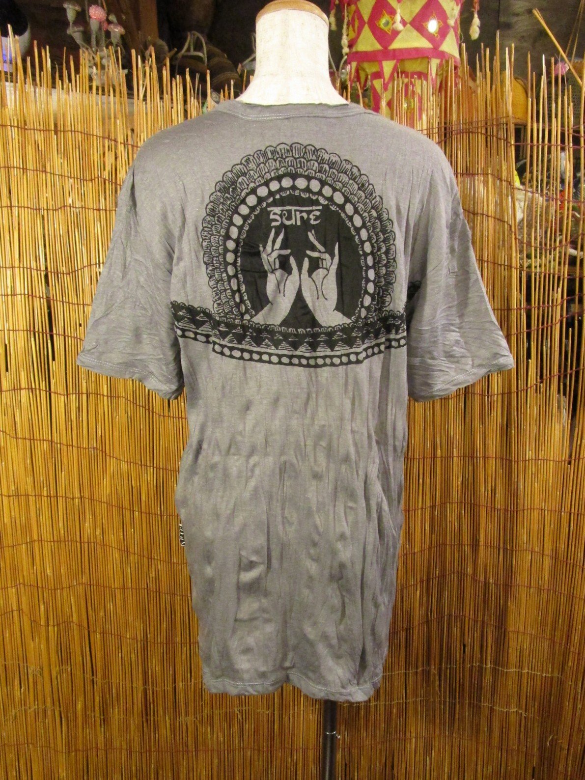 画像3: ロータスプリント＊皺加工＊コットン素材＊半袖＊Ｔシャツ