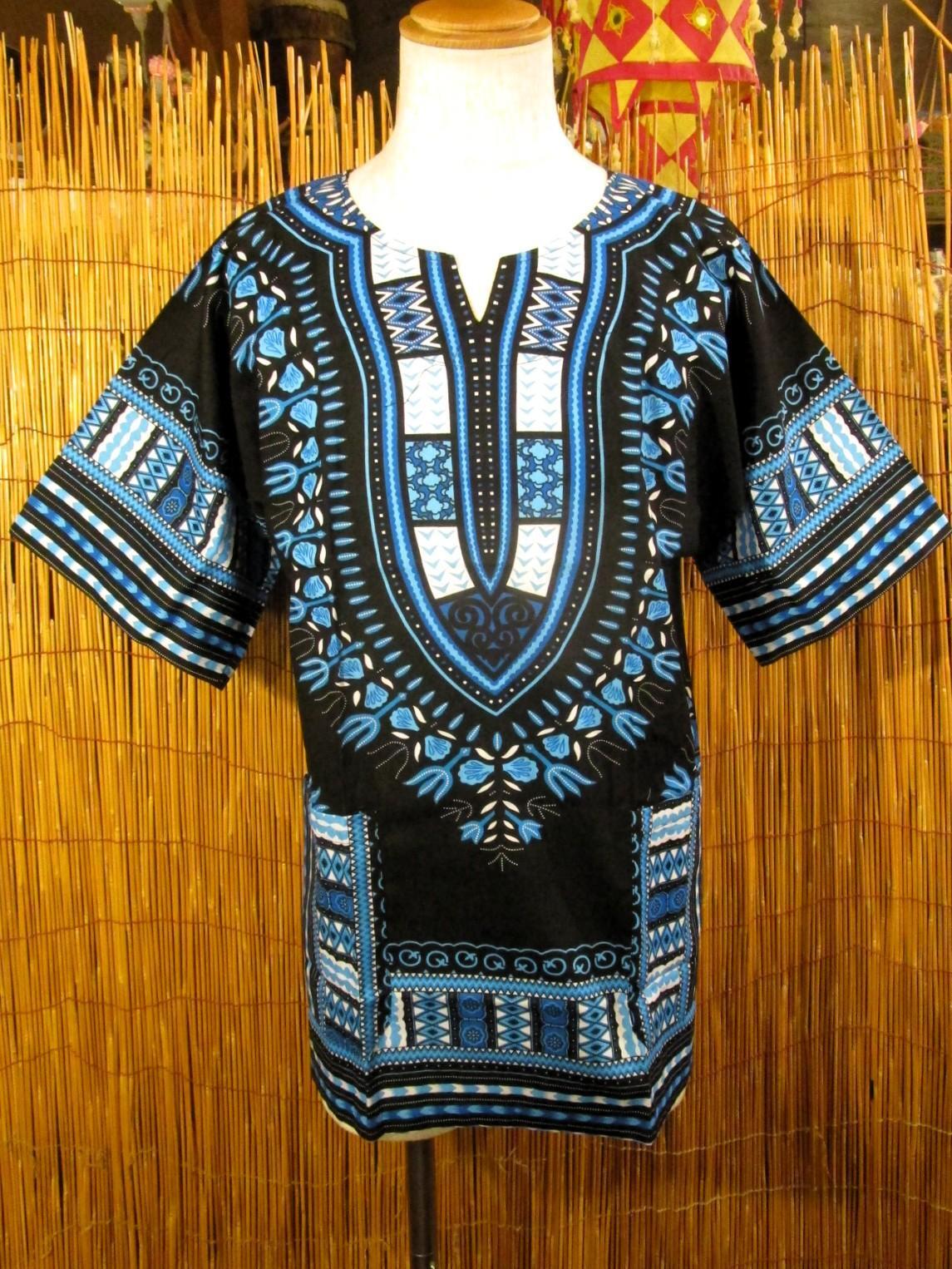 画像1: アフリカンプリント＊ダシキ＊ＤＡＳＨＩＫＩ＊Ｌ