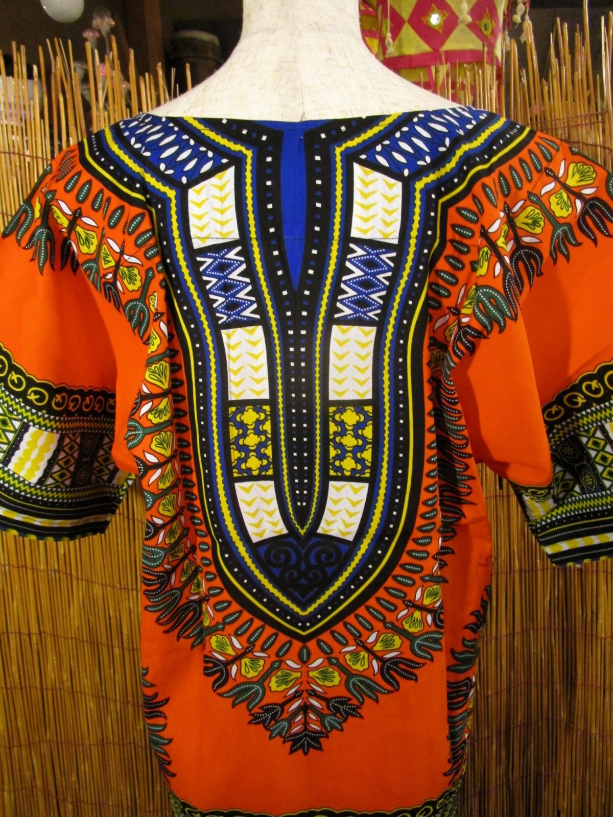 画像: 小さめサイズ＊アフリカンプリント＊ダシキ＊ＤＡＳＨＩＫＩ＊Ｓ