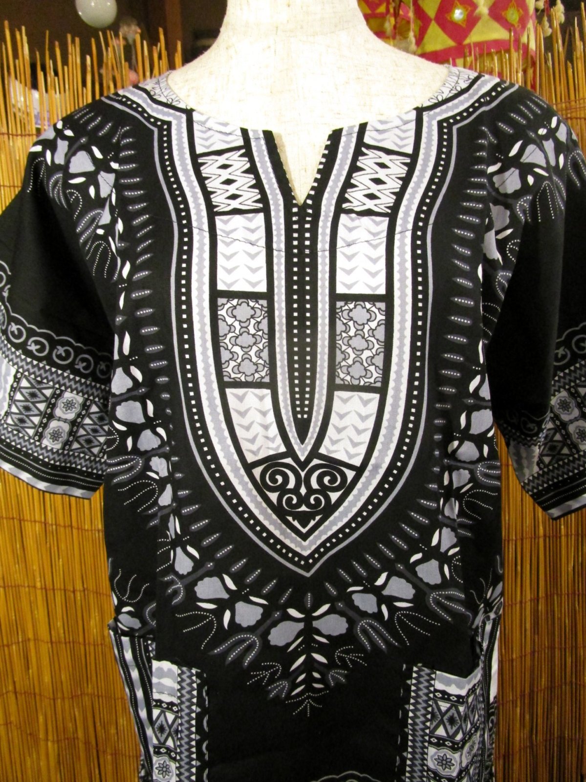 画像: 小さめサイズ＊アフリカンプリント＊ダシキ＊ＤＡＳＨＩＫＩ＊Ｓ