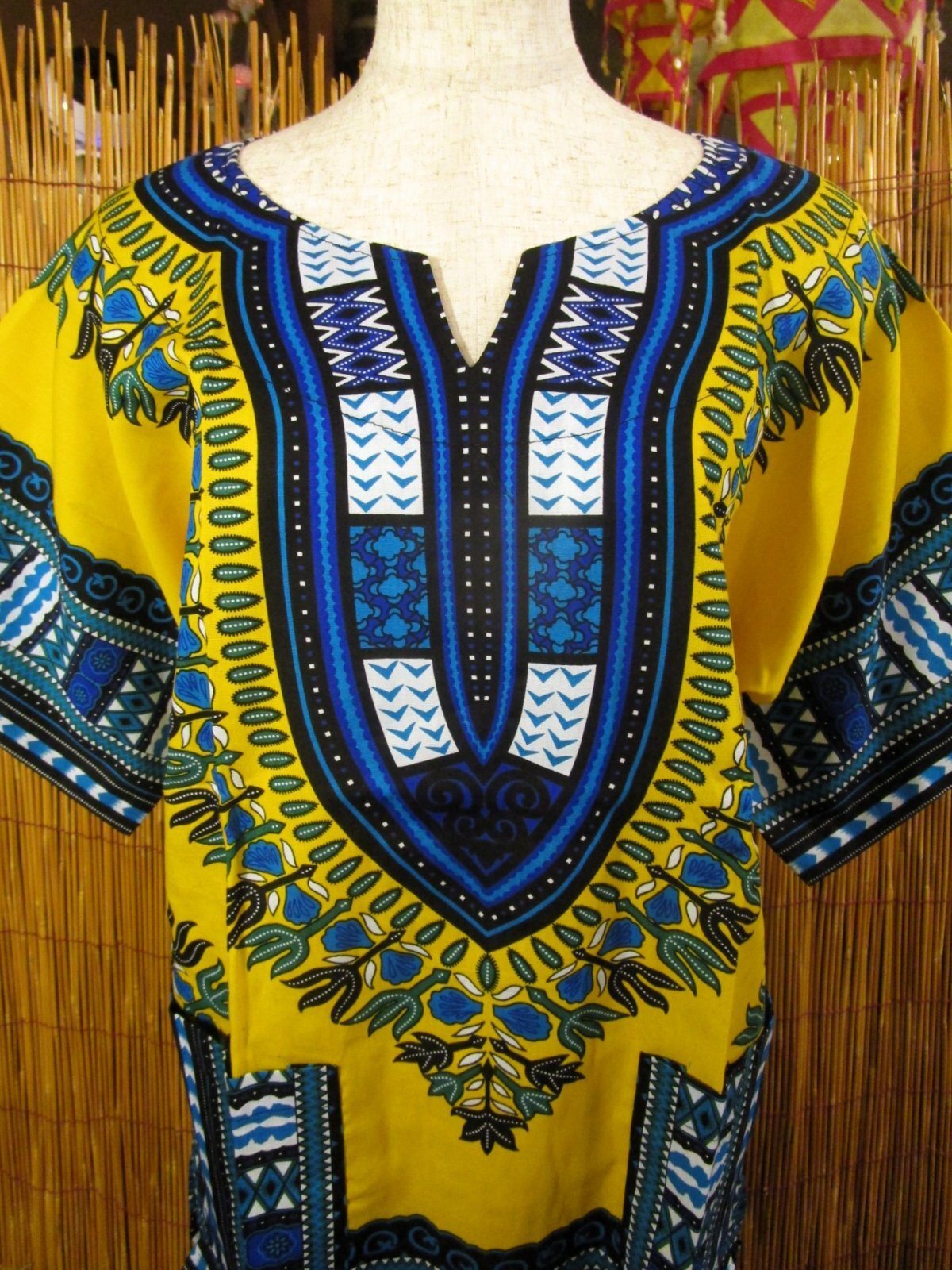 画像: 小さめサイズ＊アフリカンプリント＊ダシキ＊ＤＡＳＨＩＫＩ＊Ｓ