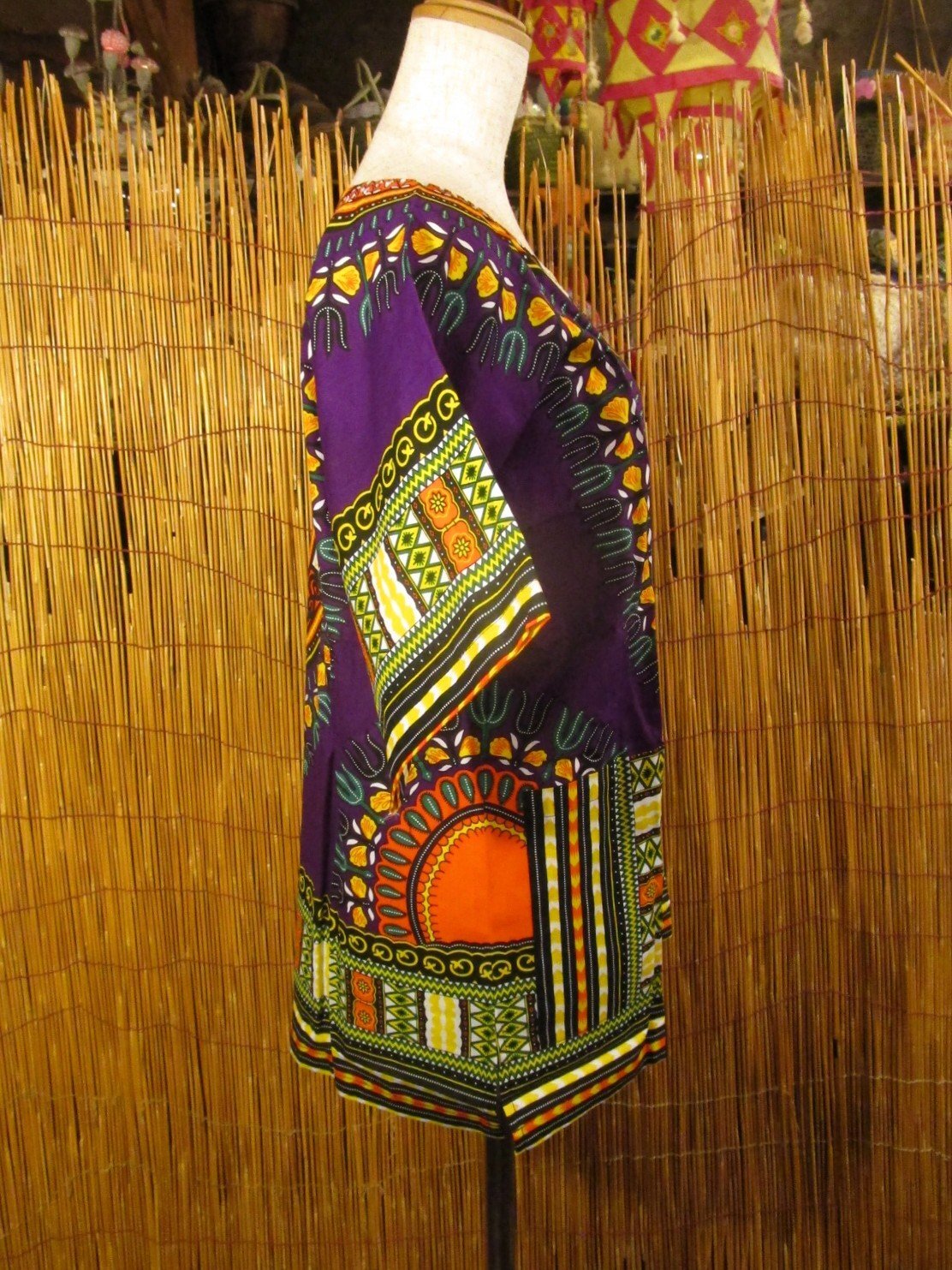 画像2: 小さめサイズ＊アフリカンプリント＊ダシキ＊ＤＡＳＨＩＫＩ＊Ｓ
