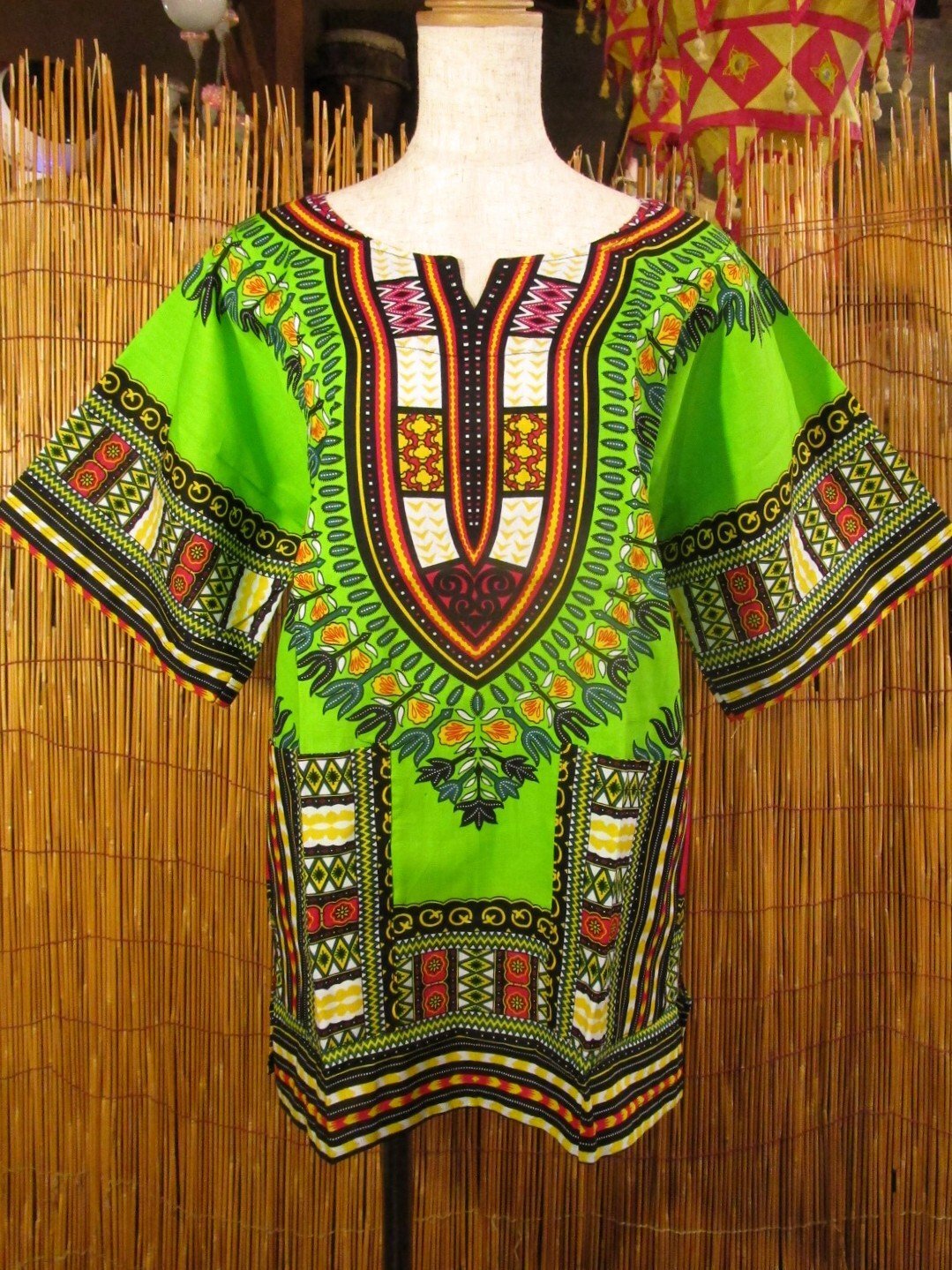 画像1: 小さめサイズ＊アフリカンプリント＊ダシキ＊ＤＡＳＨＩＫＩ＊Ｓ