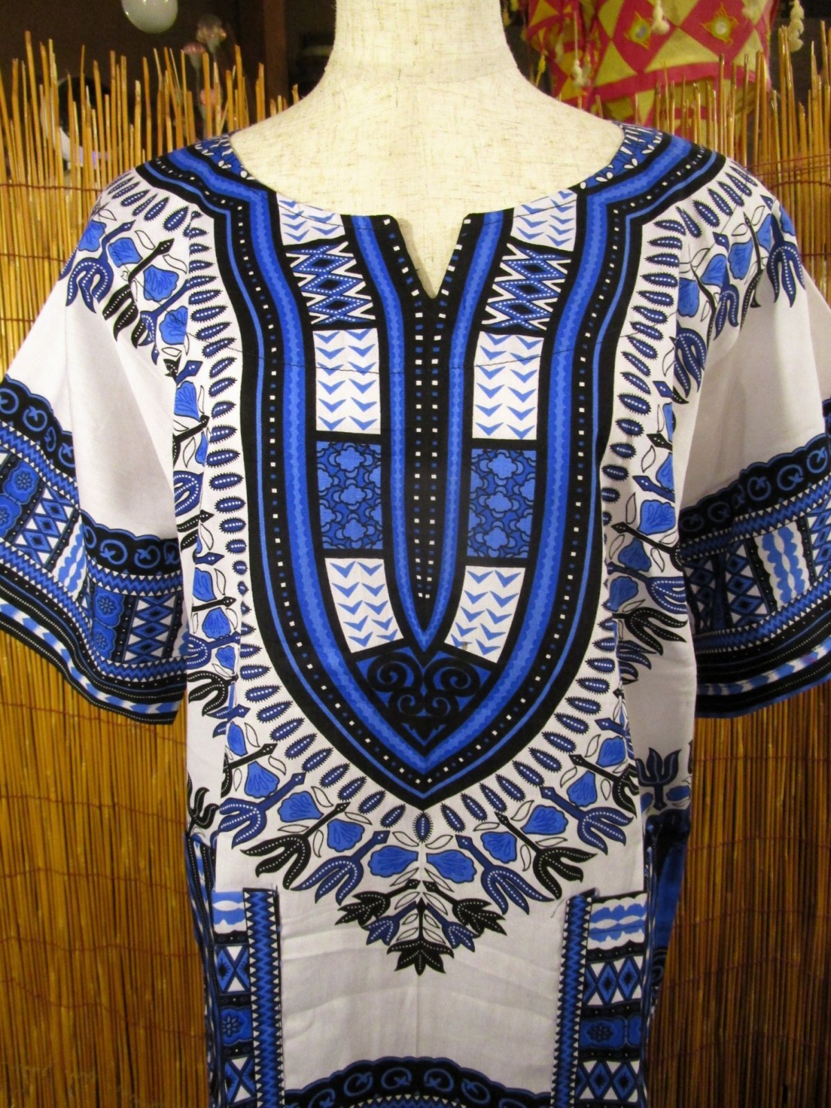 画像: 小さめサイズ＊アフリカンプリント＊ダシキ＊ＤＡＳＨＩＫＩ＊Ｓ