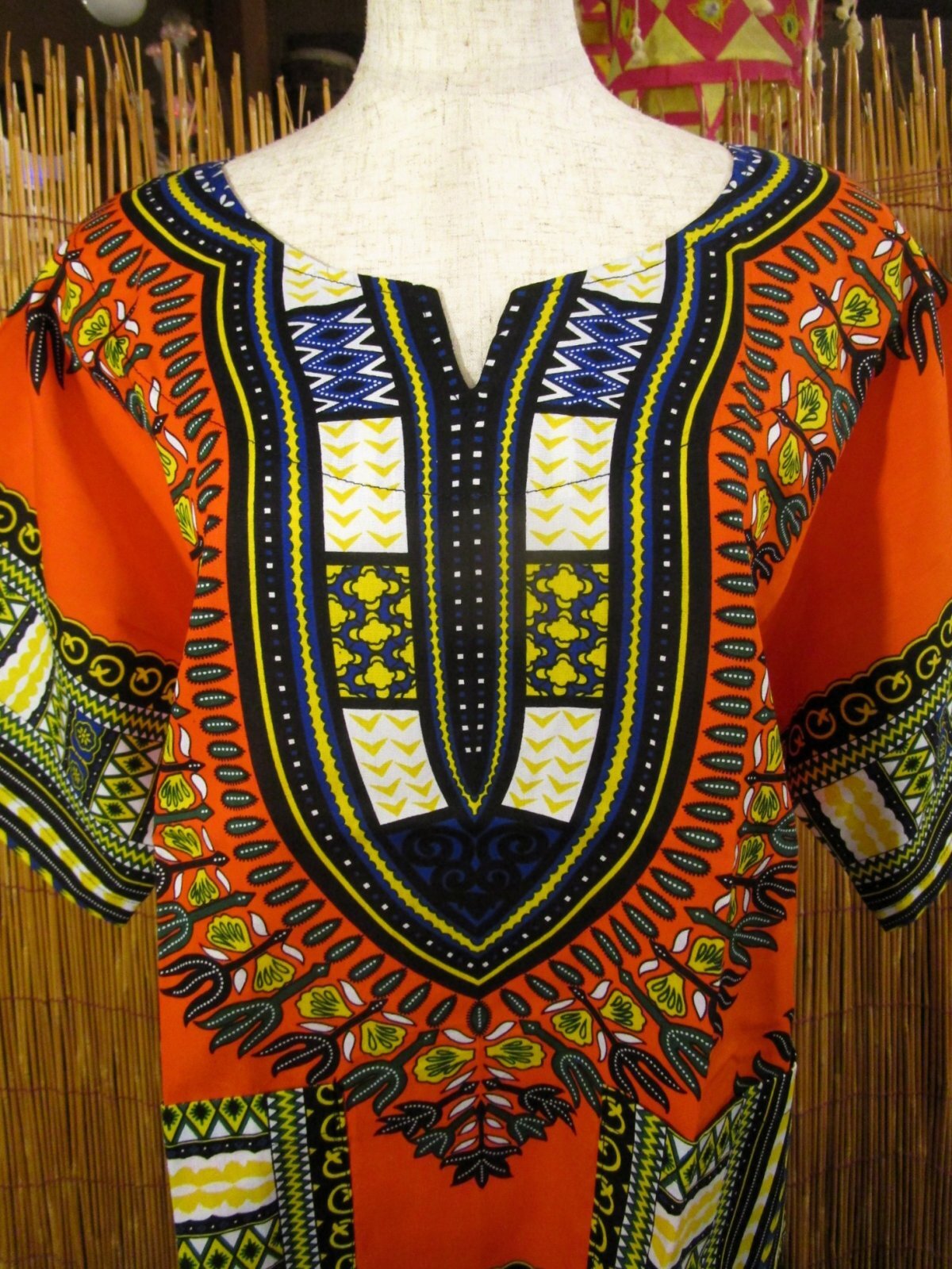 画像: 小さめサイズ＊アフリカンプリント＊ダシキ＊ＤＡＳＨＩＫＩ＊Ｓ