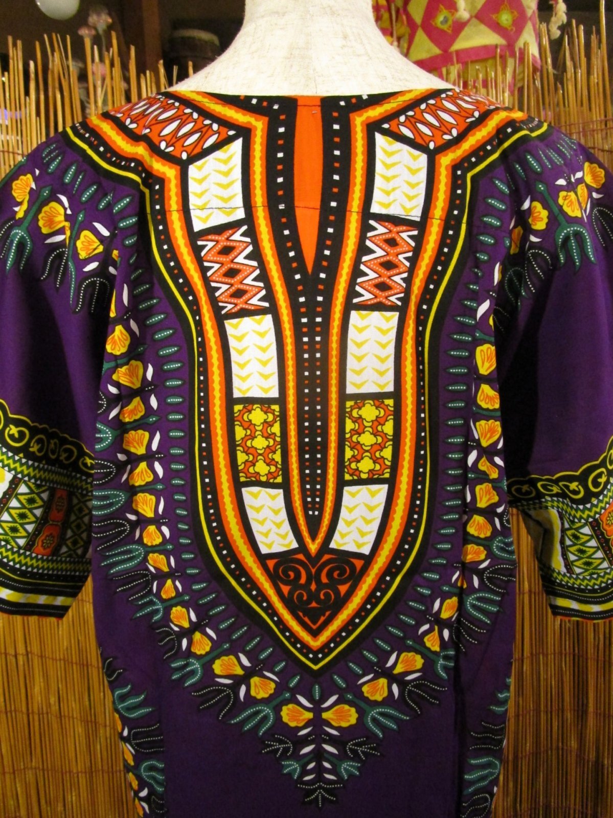 画像: 小さめサイズ＊アフリカンプリント＊ダシキ＊ＤＡＳＨＩＫＩ＊Ｓ