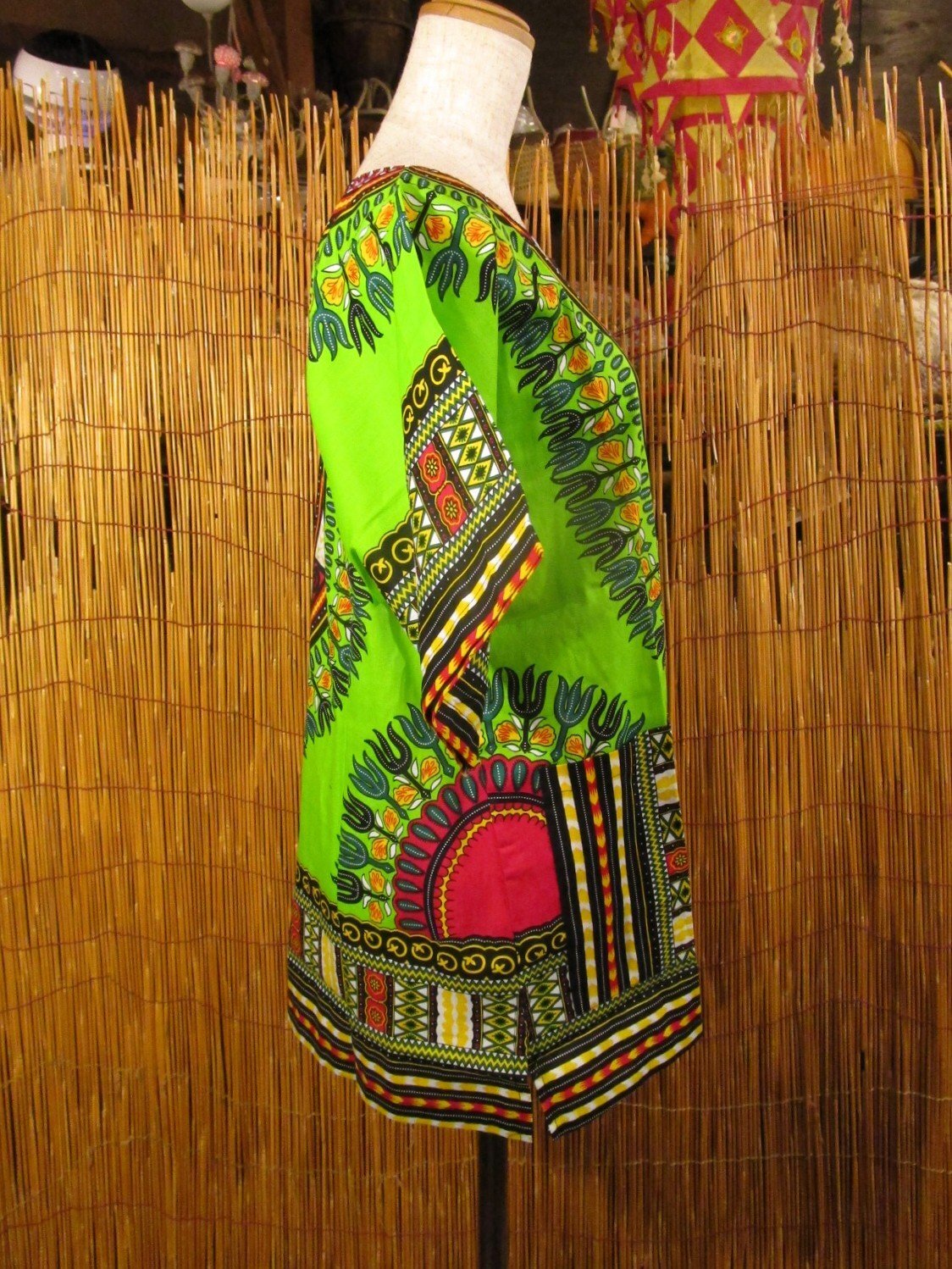 画像2: 小さめサイズ＊アフリカンプリント＊ダシキ＊ＤＡＳＨＩＫＩ＊Ｓ
